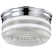 Flush Mount Nuvo SF77-102 2 Light - 10" - Flush Mount - Large Crystal / White Drum - Polished Chrome Finish Nuvo