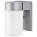 Wall Fixture Nuvo SF77-136 1 Light - 8" - Utility - Wall Mount - With White Glass Cylinder - Satin Aluminum Finish Nuvo