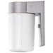 Wall Fixture Nuvo SF77-136 1 Light - 8" - Utility - Wall Mount - With White Glass Cylinder - Satin Aluminum Finish Nuvo