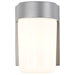 Wall Fixture Nuvo SF77-136 1 Light - 8" - Utility - Wall Mount - With White Glass Cylinder - Satin Aluminum Finish Nuvo