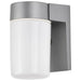 Wall Fixture Nuvo SF77-136 1 Light - 8" - Utility - Wall Mount - With White Glass Cylinder - Satin Aluminum Finish Nuvo