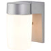 Wall Fixture Nuvo SF77-136 1 Light - 8" - Utility - Wall Mount - With White Glass Cylinder - Satin Aluminum Finish Nuvo