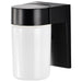 Wall Fixture Nuvo SF77-137 1 Light - 8" - Utility - Wall Mount - With White Glass Cylinder - Black Finish Nuvo