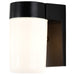 Wall Fixture Nuvo SF77-137 1 Light - 8" - Utility - Wall Mount - With White Glass Cylinder - Black Finish Nuvo