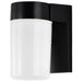 Wall Fixture Nuvo SF77-137 1 Light - 8" - Utility - Wall Mount - With White Glass Cylinder - Black Finish Nuvo