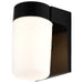 Wall Fixture Nuvo SF77-137 1 Light - 8" - Utility - Wall Mount - With White Glass Cylinder - Black Finish Nuvo