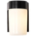 Wall Fixture Nuvo SF77-137 1 Light - 8" - Utility - Wall Mount - With White Glass Cylinder - Black Finish Nuvo
