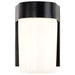 Wall Fixture Nuvo SF77-137 1 Light - 8" - Utility - Wall Mount - With White Glass Cylinder - Black Finish Nuvo