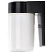 Wall Fixture Nuvo SF77-137 1 Light - 8" - Utility - Wall Mount - With White Glass Cylinder - Black Finish Nuvo