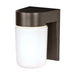 Wall Fixture Nuvo SF77-138 1 Light - 8" - Utility - Wall Mount - With White Glass Cylinder - Bronzotic Finish Nuvo