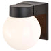 Wall Fixture Nuvo SF77-140 1 Light - 8" - Utility - Wall Mount - With White Glass Globe - Black Finish Nuvo