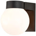 Wall Fixture Nuvo SF77-140 1 Light - 8" - Utility - Wall Mount - With White Glass Globe - Black Finish Nuvo