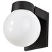 Wall Fixture Nuvo SF77-140 1 Light - 8" - Utility - Wall Mount - With White Glass Globe - Black Finish Nuvo