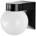 Wall Fixture Nuvo SF77-141 1 Light - 8" - Utility - Wall Mount - With White Glass Globe - Bronzotic Finish Nuvo