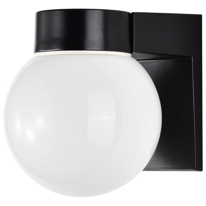 Wall Fixture Nuvo SF77-141 1 Light - 8" - Utility - Wall Mount - With White Glass Globe - Bronzotic Finish Nuvo