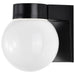 Wall Fixture Nuvo SF77-141 1 Light - 8" - Utility - Wall Mount - With White Glass Globe - Bronzotic Finish Nuvo