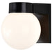 Wall Fixture Nuvo SF77-141 1 Light - 8" - Utility - Wall Mount - With White Glass Globe - Bronzotic Finish Nuvo