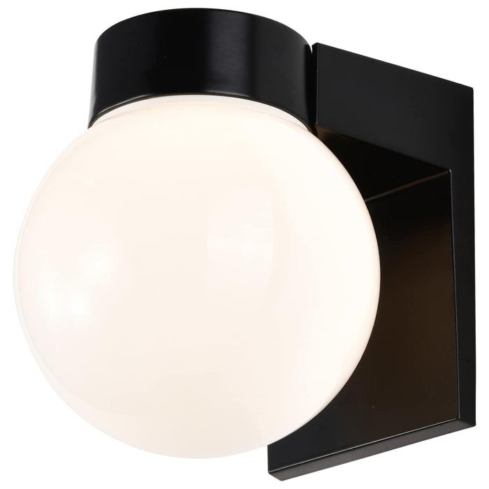 Wall Fixture Nuvo SF77-141 1 Light - 8" - Utility - Wall Mount - With White Glass Globe - Bronzotic Finish Nuvo