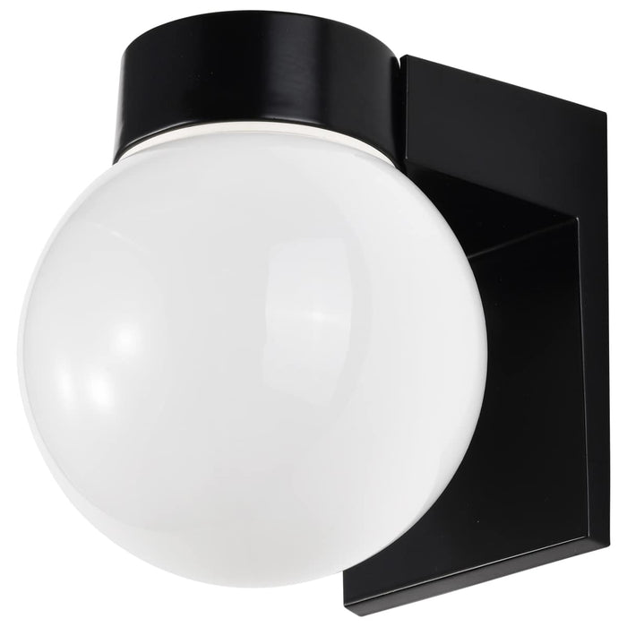 Wall Fixture Nuvo SF77-141 1 Light - 8" - Utility - Wall Mount - With White Glass Globe - Bronzotic Finish Nuvo