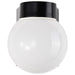 Wall Fixture Nuvo SF77-141 1 Light - 8" - Utility - Wall Mount - With White Glass Globe - Bronzotic Finish Nuvo