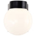 Wall Fixture Nuvo SF77-141 1 Light - 8" - Utility - Wall Mount - With White Glass Globe - Bronzotic Finish Nuvo