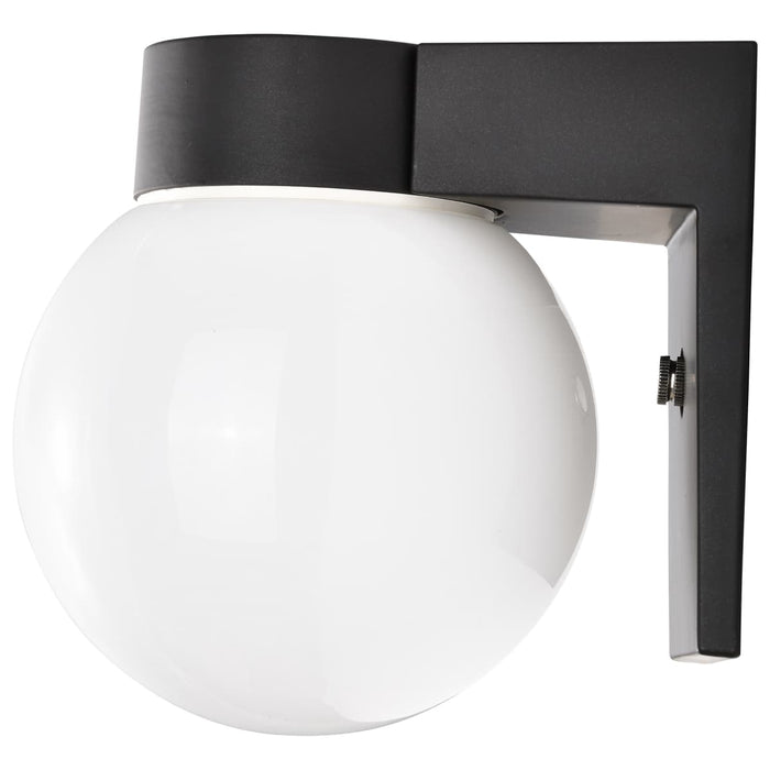 Wall Fixture Nuvo SF77-141 1 Light - 8" - Utility - Wall Mount - With White Glass Globe - Bronzotic Finish Nuvo