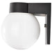Wall Fixture Nuvo SF77-141 1 Light - 8" - Utility - Wall Mount - With White Glass Globe - Bronzotic Finish Nuvo