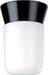 Flush Mount Nuvo SF77-154 1 Light - 8" - Utility - Ceiling Mount - With White Glass Cylinder - Black Finish Nuvo