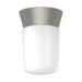 Flush Mount Nuvo SF77-155 1 Light - 8" - Utility - Ceiling Mount - With White Glass Cylinder - Satin Aluminum Finish Nuvo