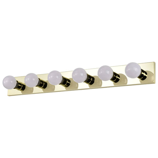 Vanity Nuvo SF77-190 6 Light - 36" - Vanity - Strip - Polished Brass Finish Nuvo