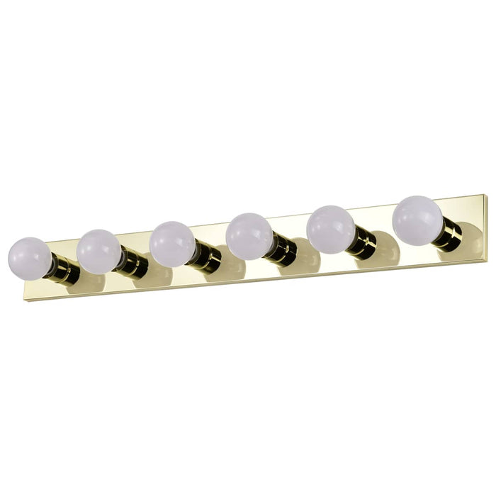 Vanity Nuvo SF77-190 6 Light - 36" - Vanity - Strip - Polished Brass Finish Nuvo