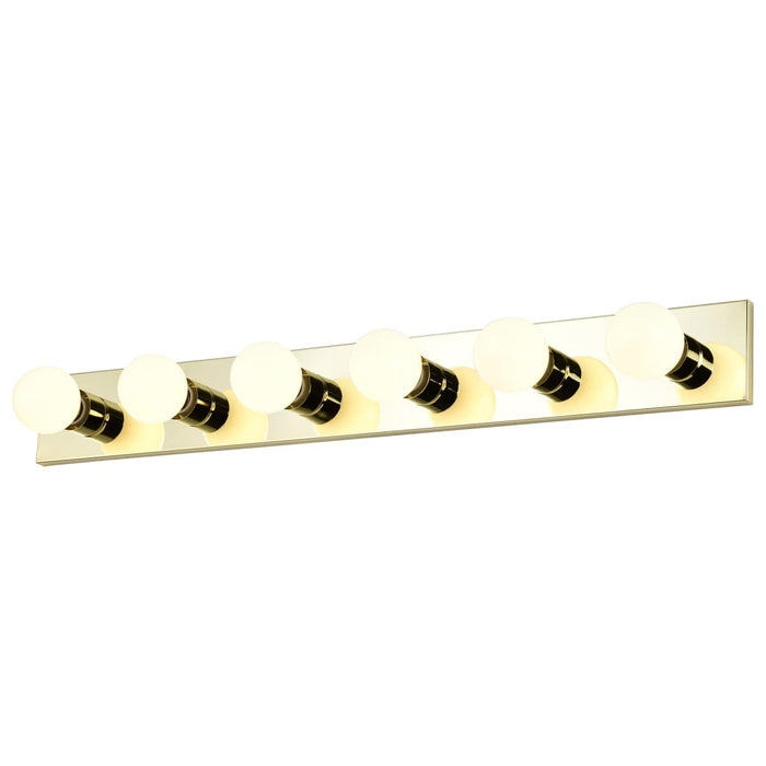Vanity Nuvo SF77-190 6 Light - 36" - Vanity - Strip - Polished Brass Finish Nuvo