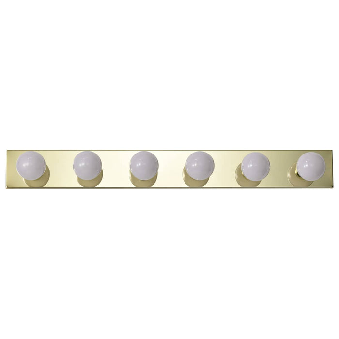 Vanity Nuvo SF77-190 6 Light - 36" - Vanity - Strip - Polished Brass Finish Nuvo
