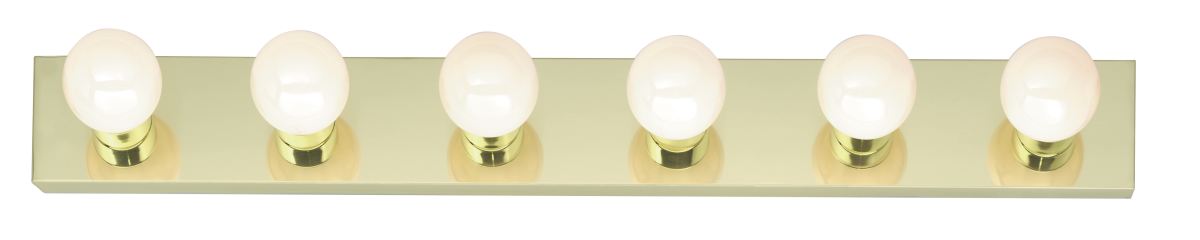 Vanity Nuvo SF77-190 6 Light - 36" - Vanity - Strip - Polished Brass Finish Nuvo