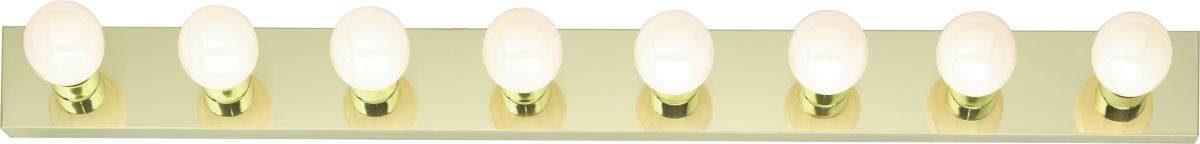 Vanity Nuvo SF77-191 8 Light - 48" - Vanity - Strip - Polished Brass Finish Nuvo