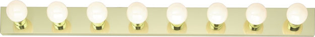 Vanity Nuvo SF77-191 8 Light - 48" - Vanity - Strip - Polished Brass Finish Nuvo