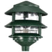 Post Lantern Nuvo SF77-323 Pagoda Garden Fixture - Small Hood - 1 light - 2 Tier - Green Finish Nuvo