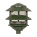 Post Lantern Nuvo SF77-323 Pagoda Garden Fixture - Small Hood - 1 light - 2 Tier - Green Finish Nuvo