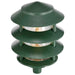 Post Lantern Nuvo SF77-324 Pagoda Garden Fixture - Small Hood - 1 light - 3 Tier - Green Finish Nuvo