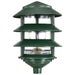 Post Lantern Nuvo SF77-324 Pagoda Garden Fixture - Small Hood - 1 light - 3 Tier - Green Finish Nuvo