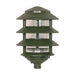 Post Lantern Nuvo SF77-324 Pagoda Garden Fixture - Small Hood - 1 light - 3 Tier - Green Finish Nuvo
