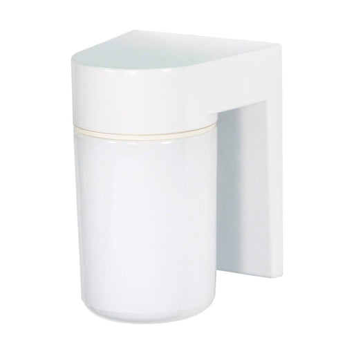 Wall Fixture Nuvo SF77-530 1 Light - 8" - Utility - Wall Mount - With White Glass Cylinder - White Finish Nuvo