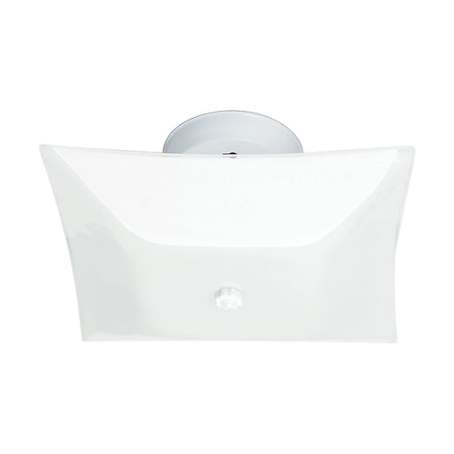 Flush Mount Nuvo SF77-824 2 Light - 12" - Ceiling Fixture - White Square - White Finish Nuvo
