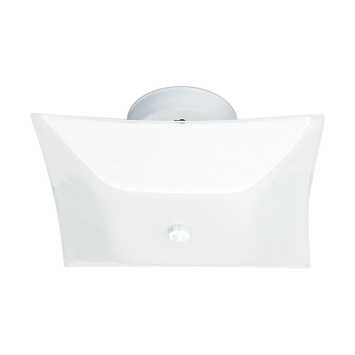 Flush Mount Nuvo SF77-824 2 Light - 12" - Ceiling Fixture - White Square - White Finish Nuvo