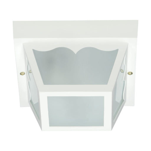 Flush Mount Nuvo SF77-835 1 Light - 8" - Carport Flush Mount - With Frosted Acrylic Panels - White Finish Nuvo