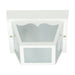 Flush Mount Nuvo SF77-835 1 Light - 8" - Carport Flush Mount - With Frosted Acrylic Panels - White Finish Nuvo