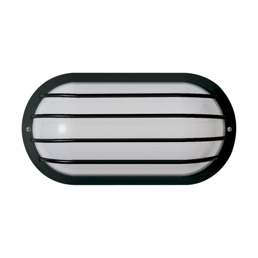 Wall Fixture Nuvo SF77-857 1 Light - 10" - Oval Cage Wall Fixture - Polysynthetic Body & Lens - Black Finish Nuvo