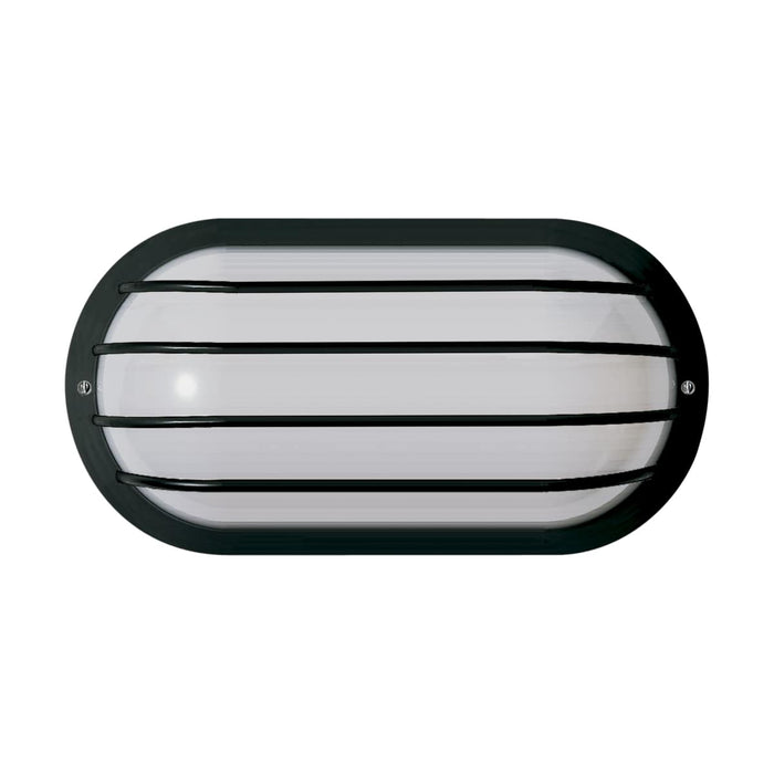 Wall Fixture Nuvo SF77-857 1 Light - 10" - Oval Cage Wall Fixture - Polysynthetic Body & Lens - Black Finish Nuvo