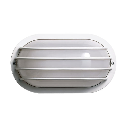 Wall Fixture Nuvo SF77-858 1 Light - 10" - Oval Cage Wall Fixture - Polysynthetic Body & Lens - White Finish Nuvo