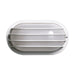 Wall Fixture Nuvo SF77-858 1 Light - 10" - Oval Cage Wall Fixture - Polysynthetic Body & Lens - White Finish Nuvo